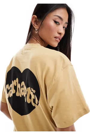Carhartt Amour heart print t-shirt in sand