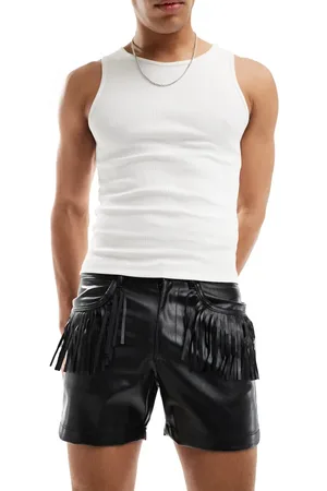 ASOS Leather look short in with fringing
