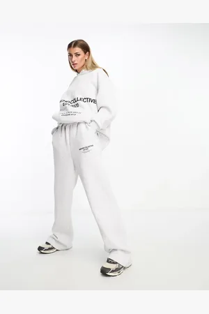 ASOS Weekend Collective oversized jogger with stacked logo in marl