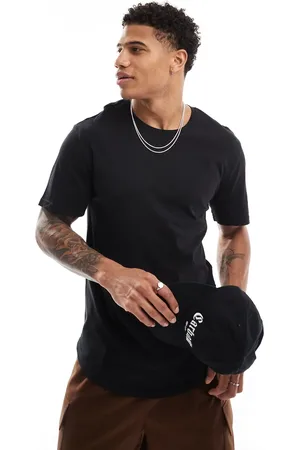 Only & Sons Longline t-shirt with curved hem in