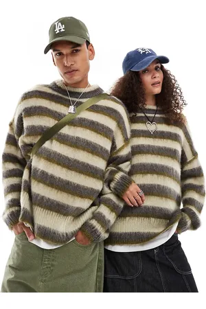 Reclaimed Unisex oversized stripe jumper