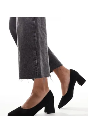 SEQWL Pointed block heel shoes in with ankle strap
