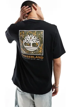Timberland Large tree camo backprint t-shirt in