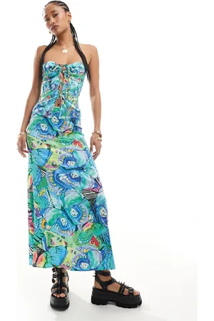 Easy Tiger Dazed print maxi skirt in co-ord