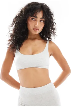 Dorina Light padded scooped ribbed modal scoop bralette in marl