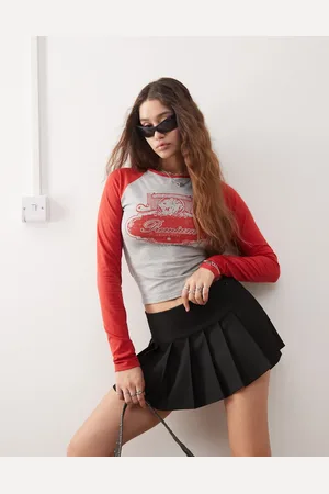 Monki Mini pleated skirt in