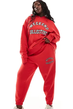 ASOS Weekend Collective Curve co-ord varsity oversized jogger in