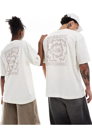 The North Face Voyage backprint oversized t-shirt in off