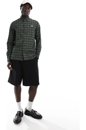 Fred Perry Tartan oxford shirt in and black