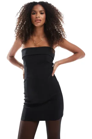 Stradivarius Tailored bandeau mini dress in