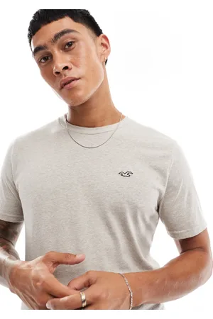 Hollister Icon logo t-shirt in tan marl