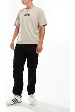 Hollister Cotton nylon loose fit parachute cargo joggers in