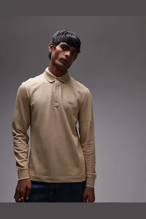 Lacoste Long sleeve polo shirt in beige