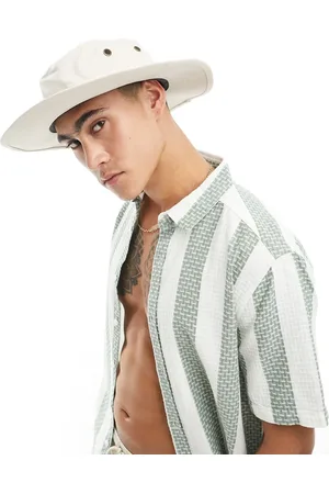 My Accessories Oversized bucket hat in beige cotton