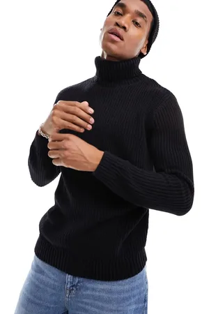 Pull&Bear Cable knit roll neck jumper in