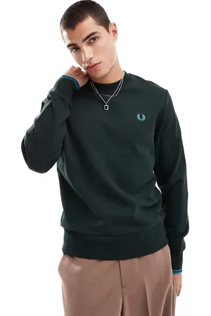 Fred Perry Crew neck sweatshirt in forest