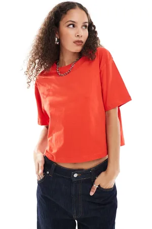 COLLUSION Boxy short sleeve t-shirt in red