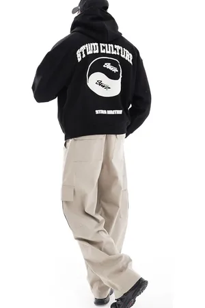 Pull&Bear STWD Yin&Yang back printed hoodie in