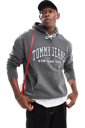 Tommy Hilfiger Varsity logo hoodie in washed