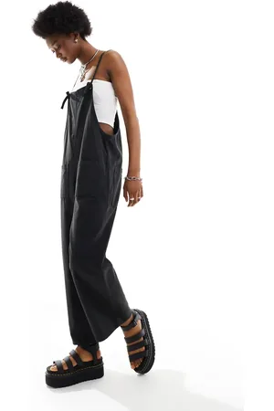 Monki Lightweight denim dungarees in