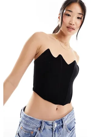 Bershka Velvet corset in