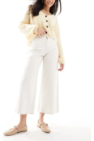 SCALPERS Culotte Denim Pant In Ecru