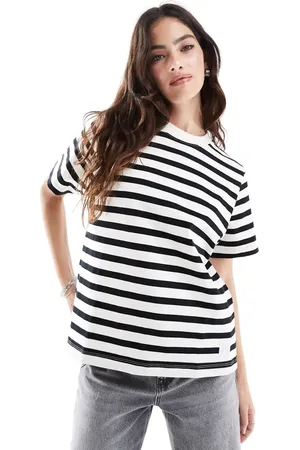 SCALPERS Heavy Solid Tee In Stripes