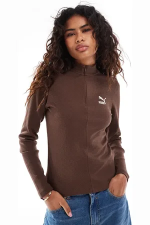 PUMA Classics ribbed half-zip in