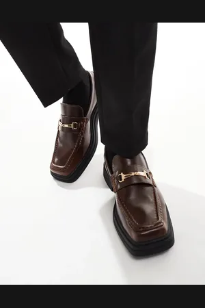 ASOS Chunky loafers in tan with square toe