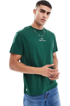 Ralph Lauren Central script logo t-shirt classic oversized fit in dark