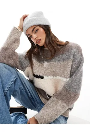 ASOS Alpaca beanie in light