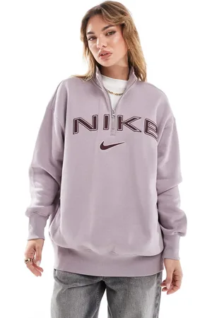 Nike Phoenix fleece logo 1/4 zip sweatshirt in