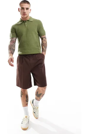 River Island Textured knitted polo in