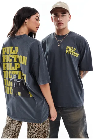 ASOS Unisex oversized license t-shirt with pulp fiction print in washed