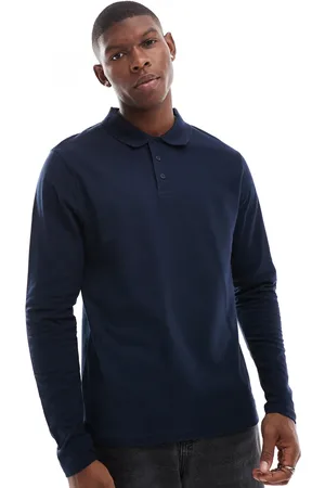 ASOS Long sleeve pique polo in