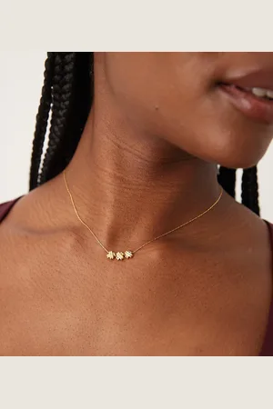 Orelia Cross trio thread necklace in 18k plated