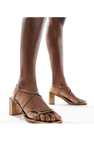Public Desire Taryn strappy block heel sandals in bronze