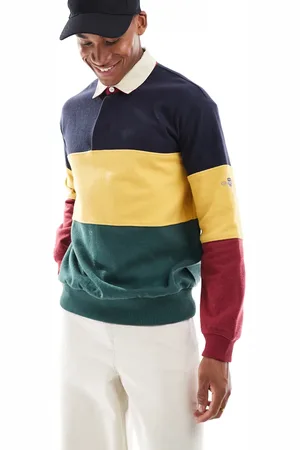 GANT 75th Anniversary Capsule colour block rugby sweat in