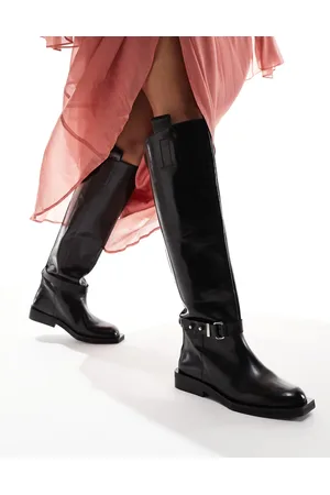 ASOS ASOS EDITION premium leather over the knee riding boots in