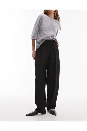 & OTHER STORIES Tailored tapered leg trousers with front pleat detail in