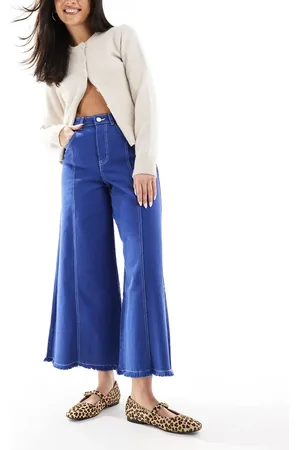 SCALPERS Stitching Culotte Denim Pant In