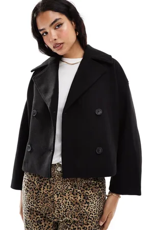 Stradivarius Button down wool look jacket in