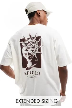 ASOS Oversized t-shirt in off with renaissance back print