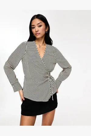 New Look Wrap top in and white stripe