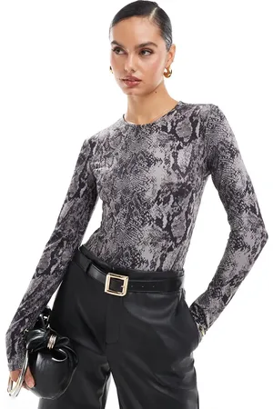 Stradivarius Bodysuit in snake print