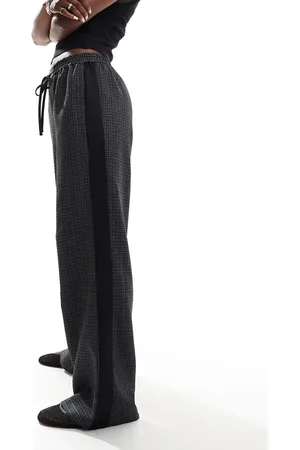 ASOS Pull on trouser with contrast panel in check