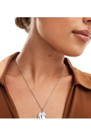 LOST SOULS Stainless steel coin pendant necklace in