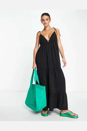 The Frolic Exclusive coburn v neck tiered maxi summer dress in