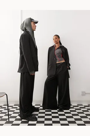 COLLUSION Unisex trousers in pinstripe co-ord