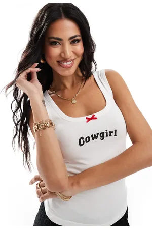Kaiia Cowgirl bow vest top in